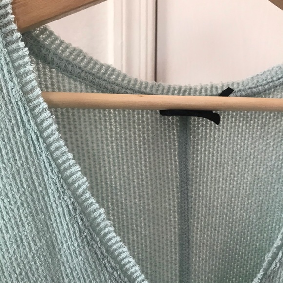 Urban Outfitters • Teal Green Slouchy Loose Knit Short Sleeve Top - Picture 4 of 7